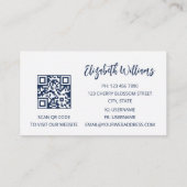 QR Code Mountain Crystal Gem Stone Visitekaartje (Achterkant)