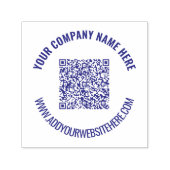QR-code Naam Website Zakelijk Ronde Stempel (Design)