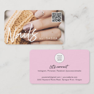 QR-code nagels foto-visitekaartjes Visitekaartje