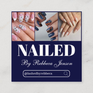 QR Code Nail Specialist Artiest Moderne Typografie Vierkante Visitekaartje