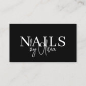 QR Code Nail Specialist Artiest Moderne Typografie Visitekaartje (Voorkant)