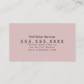 QR CODE Nails Salon Blush Pink Glitter Driving Visitekaartje (Achterkant)