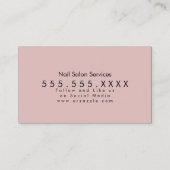 QR CODE Nails Salon Pink Glitter Driving Rustige Visitekaartje (Achterkant)