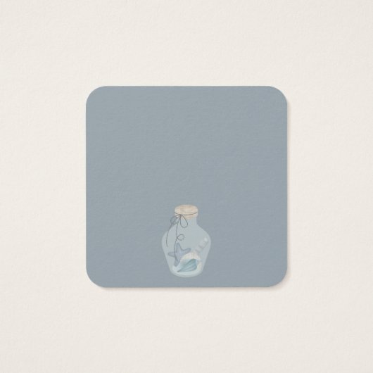 QR Code Nautical Beach Seashell Faire-part de mari (Dos)