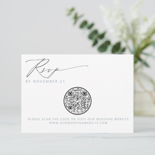 QR Code Nautical Beach Seashell Mariage RSVP (Debout devant)