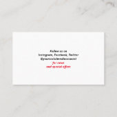 QR Code Networking Modern Black Red White Visitekaartje (Achterkant)
