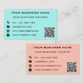 QR Code Nom Adresse Coordonnées Carte de visite (Devant / Derrière)