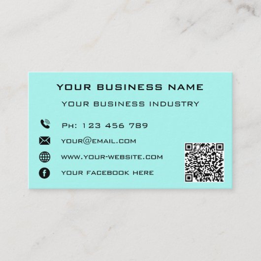 QR Code Nom Adresse Coordonnées Carte de visite (Devant)