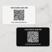 QR Code Nom de la société Info Carte de visite mod (Devant / Derrière)