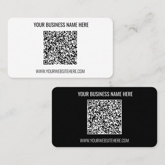 QR Code Nom de la société Info Carte de visite mod (Devant / Derrière)
