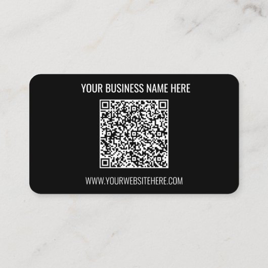 QR Code Nom de la société Info Carte de visite mod (Dos)