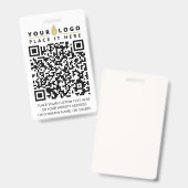 QR-code nu scannen | Moderne aangepaste bedrijfslo Badge (Voor- en achterkant)
