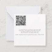 QR-code of klassieke reactie bruiloft RSVP Notitiekaartje (Achterkant)