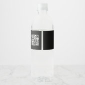 QR-code of Logo en tekst uploaden Waterfles Etiket (Achterkant)