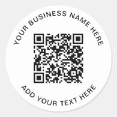 QR-code of Logo-promotie Ronde Sticker (Voorkant)