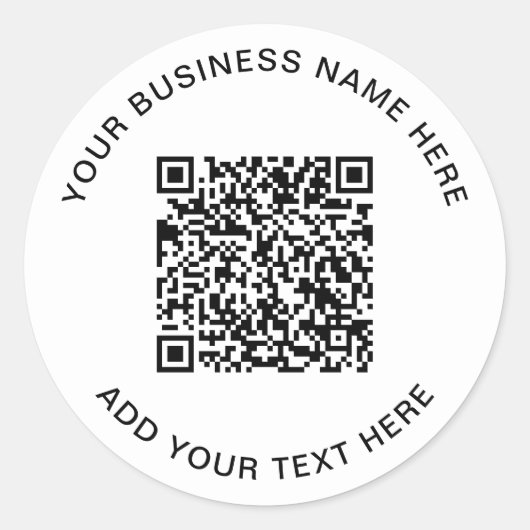 QR-code of Logo-promotie Ronde Sticker (Voorkant)