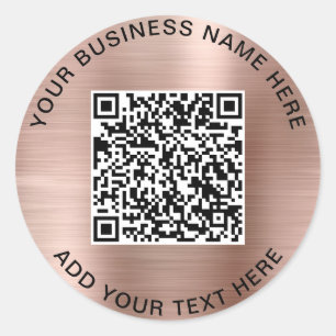QR-code of Logo Promotie Roos Gold Ronde Sticker