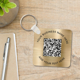 QR-code of Logo promotiegoud Sleutelhanger