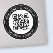 QR-code of Logo uploaden | Modern Black Sticker