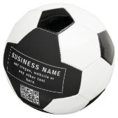 QR-code of Logo uploaden | Modern Black Voetbal (Drie kwart)