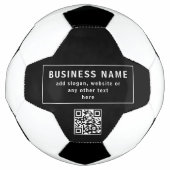 QR-code of Logo uploaden | Modern Black Voetbal (Voorkant)