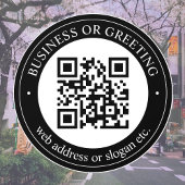 QR-code of Logo uploaden | Modern Black Window Cli Raamsticker