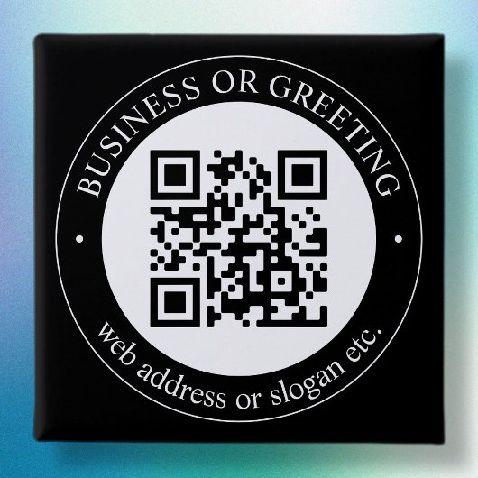 QR-code of Logo uploaden | Moderne zwarte Button