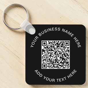 QR-code of Logo zwarte promotie Sleutelhanger
