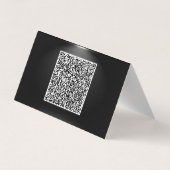 QR-code onder Spotlight Golden Black Visitekaartje (Achterkant)