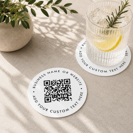 QR Code Onderzetter Set | Aangepaste Website Link