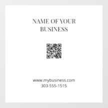 QR-code ondoorzichtig venster Cling