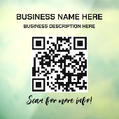 QR-code ondoorzichtig zakelijk auto vrachtwagen ra Raamsticker (Vel 3)