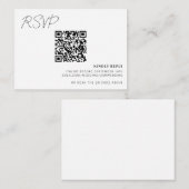 QR Code Online RSVP Card Weddenschap invoegen Informatiekaartje (Voorkant / Achterkant)
