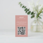 QR Code online RSVP minimalistische foto Informatiekaartje (Staand voorkant)