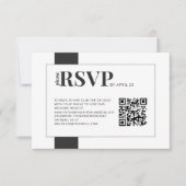 QR Code online RSVP vettige minimale bruiloft (Voorkant)