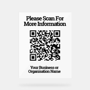 QR-code ontwerp informatie Acryl Bord