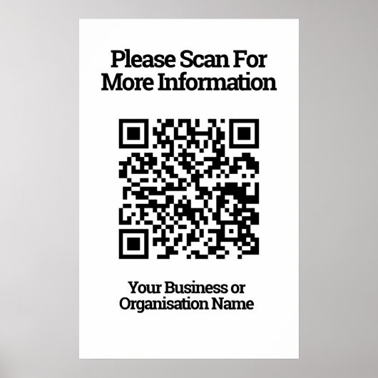 QR-code ontwerp informatie Poster (Voorkant)