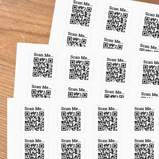 QR Code Ontwerp Vierkante Sticker