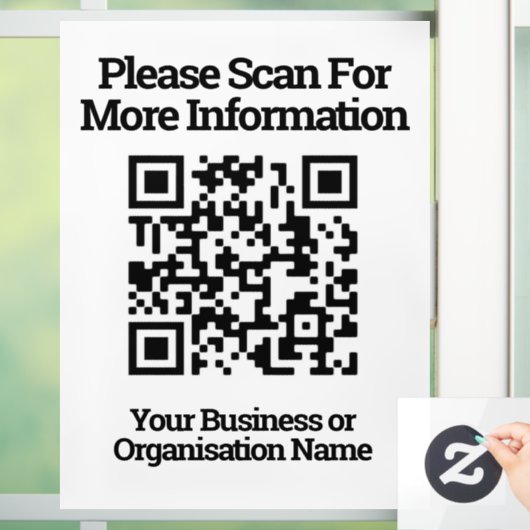 QR-code Ontwerpinformatie Raamsticker (Huis)