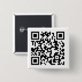 QR-code Ontwerpvierkant Button (Voorkant /achterkant)
