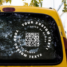 QR-code op Clear Vinyl Car Window Bumpersticker
