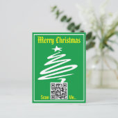 QR-code op een kerstBriefkaart Briefkaart (Staand voorkant)