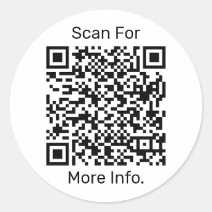 QR-code op maat Ronde Sticker