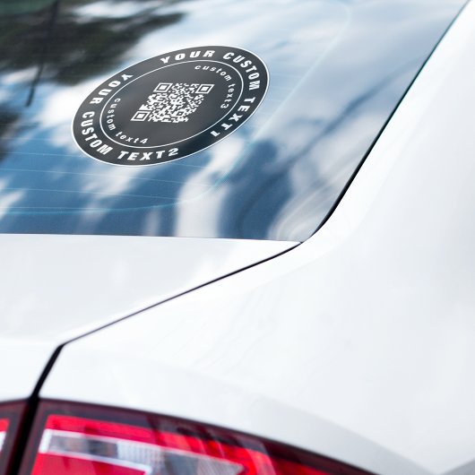 QR-code op Vinyl, Business Car Window Bumper Badge Sticker