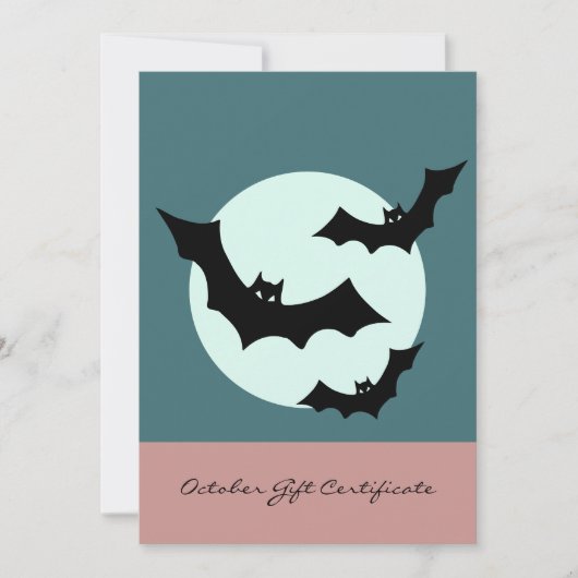 QR Code Opmerking Halloween Stylist Cadeaubon (Voorkant)