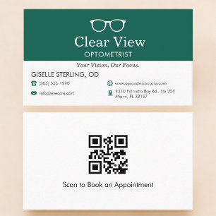 QR-code Optometrist Visie Zorg Dokterspraktijk Visitekaartje