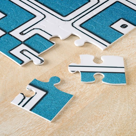 QR-code - Paars blauw Legpuzzel (Zijkant)