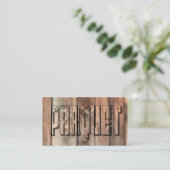 QR-code parquet vloerbedekking rustige houten stij Visitekaartje (Staand voorkant)