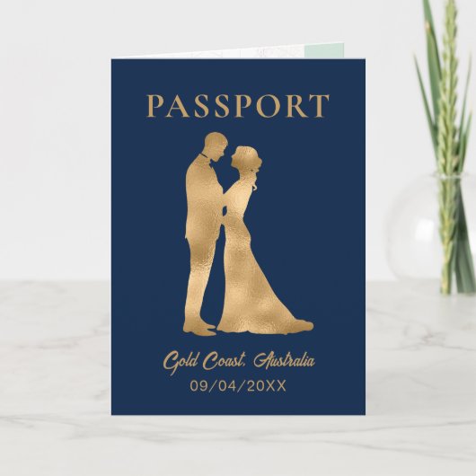 QR Code Paspoort Strand Bruiloft Wereldkaart Uitno (Voorkant)