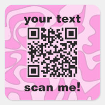 QR Code Pastel Roze Bubblegum Schattige Modern